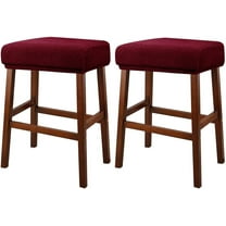 Rectangle Stretch Counter Height Barstool Slipcovers Rectangular Vanity Stool Cover Kitchen Counter Saddle Seat Cover 2PC Red