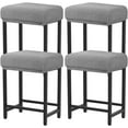 thumbnail image 1 of Rectangle Stretch Counter Height Barstool Slipcovers Rectangular Vanity Stool Cover Kitchen Counter Saddle Seat Cover 4PC Light Gray, 1 of 12