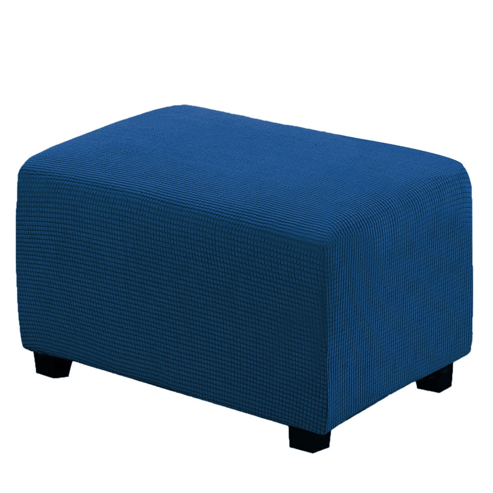 Rectangle Stretch Ottoman Cover, Jacquard Spandex Ottoman Slipcovers
