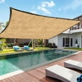 thumbnail image 1 of Rectangle Sun Shade Sail for Patio Garden and Pool Area, UV Protection Outdoor Canopy with Corner Grommets and Ropes, Breathable Polyester Fabric, 1 of 8