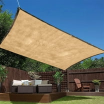 Rectangle Sun Shade Sail for Patio Garden and Pool Area, UV Protection Outdoor Canopy with Corner Grommets and Ropes, Breathable Polyester Fabric