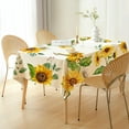 thumbnail image 1 of Rectangle Sunflower Tablecloth 60X84 Inch Waterproof Wrinkle Resistant Durable Polyester Table Cover Spring Summer Watercolor Floral Tablecloth for Indoor and Outdoor,Holiday Kitchen Dining and Party, 1 of 6