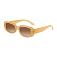 thumbnail image 1 of Rectangle Sunglasses Men Retro Style Sunglasses Eyewear Portable Lightweight Chunky Sunglasses Sun Glasses for Backpacking Stage Performance Brown, 1 of 8