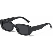 Rectangle Sunglasses for Women Men Trendy Y2k Retro 90s Sun Glasses UV Protection Cool Square Frame