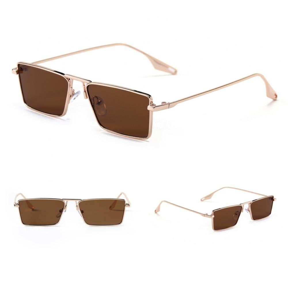 Sunglasses: Rectangle Sunglasses, metal — Fashion