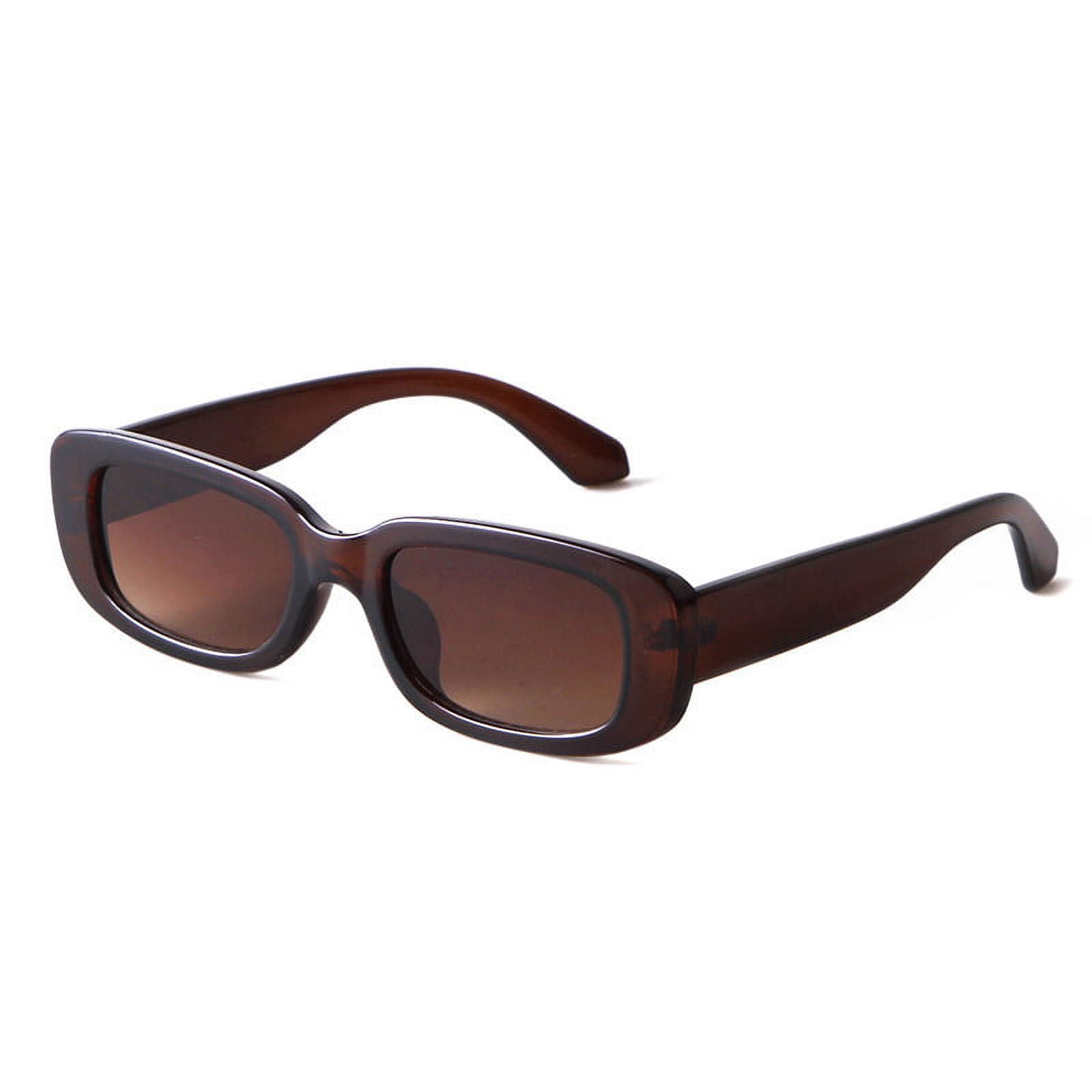 Driving Vintage Fashion Narrow Square Glasses Amazon.com: BUTABY Rectangle Sunglasses for Women Retro  main image 2