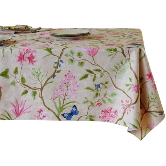Rectangle Table Cloth,100% Waterproof Tablecloth Oil Proof Spill Proof Vinyl Table Cloth, Wipe Clean Plastic Table Cover for Dining, Camping, Indoor and Outdoor 54" x 78",Pink