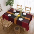 thumbnail image 1 of Rectangle Table Cloth, Autumnal Burgundy Gold Plaid Tartan Pattern Resistant Washable Tablecloth Decorative Table Cover for Dining, Indoor and Outdoor, 1 of 6