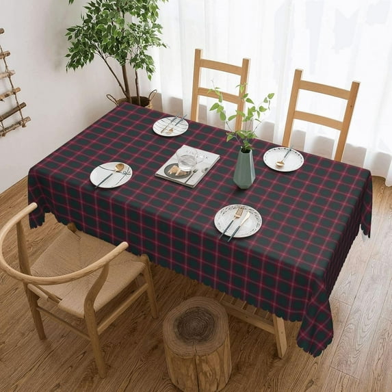 Rectangle Table Cloth, Clan Crawford Tartan Resistant Washable Tablecloth Decorative Table Cover for Dining, Indoor and Outdoor
