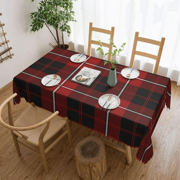 Rectangle Table Cloth, Clan Cummingham Tartan Resistant Washable Tablecloth Decorative Table Cover for Dining, Indoor and Outdoor