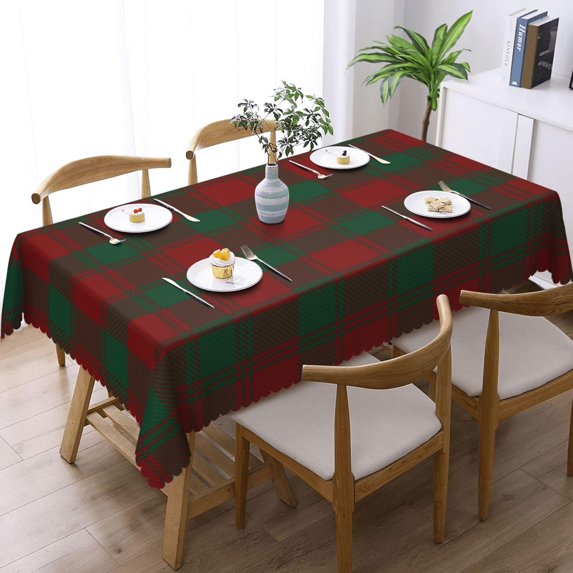 Rectangle Table Cloth, Clan Donachie of Brockloch Tartan Resistant Washable Tablecloth Decorative Table Cover for Dining, Indoor and Outdoor