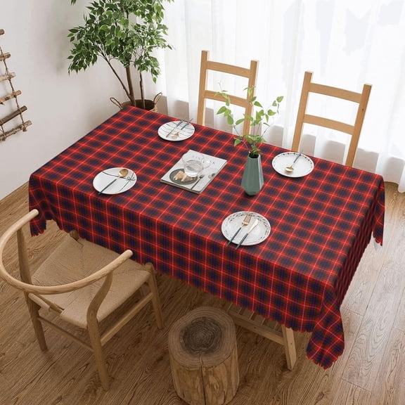 Rectangle Table Cloth, Clan Fraser Tartan Resistant Washable Tablecloth Decorative Table Cover for Dining, Indoor and Outdoor
