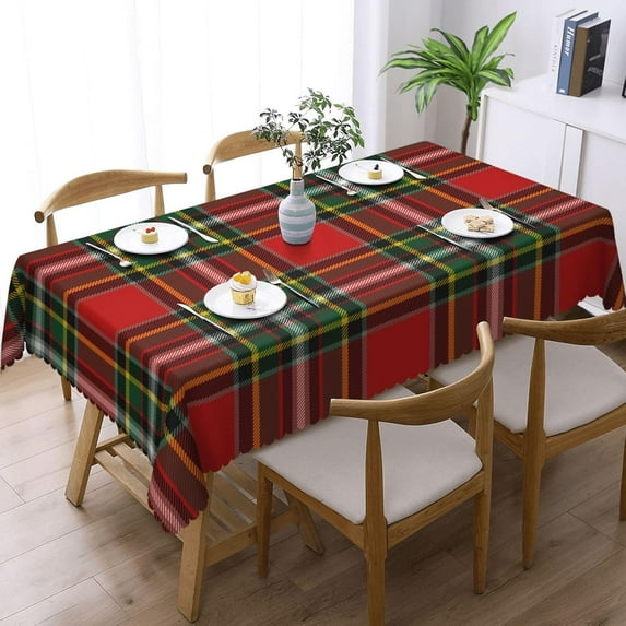 Rectangle Table Cloth, Clan Gillespie Tartan Resistant Washable Tablecloth Decorative Table Cover for Dining, Indoor and Outdoor