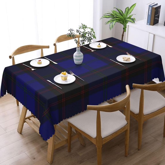 Rectangle Table Cloth, Clan Home Tartan Resistant Washable Tablecloth Decorative Table Cover for Dining, Indoor and Outdoor