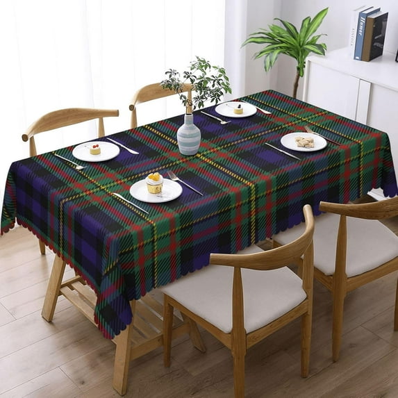 Rectangle Table Cloth, Clan MacLellan Tartan Resistant Washable Tablecloth Decorative Table Cover for Dining, Indoor and Outdoor