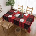 thumbnail image 1 of Rectangle Table Cloth, Clan MacLeod of Raasay Red and Black Tartan Plaid Resistant Washable Tablecloth Decorative Table Cover for Dining, Indoor and Outdoor, 1 of 6