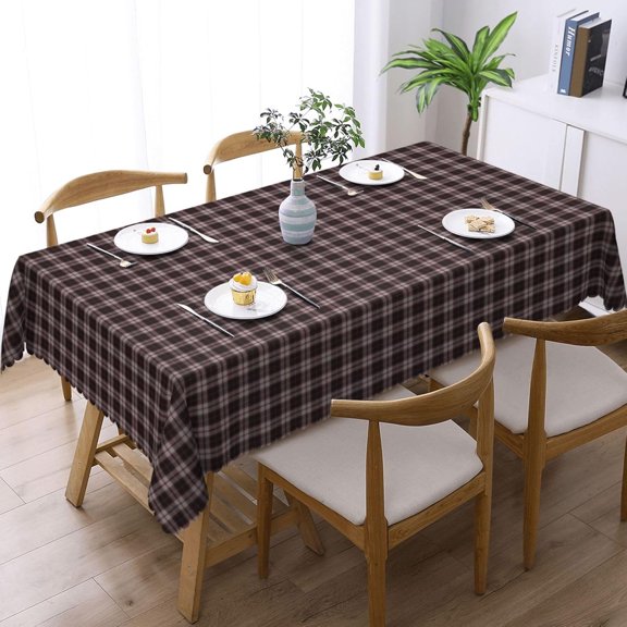 Rectangle Table Cloth, Clan Macpherson Scottish Tartan Plaid Resistant Washable Tablecloth Decorative Table Cover for Dining, Indoor and Outdoor