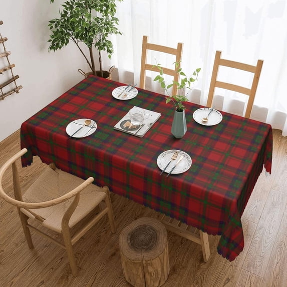 Rectangle Table Cloth, Clan Matheson Scottish Tartan Resistant Washable Tablecloth Decorative Table Cover for Dining, Indoor and Outdoor