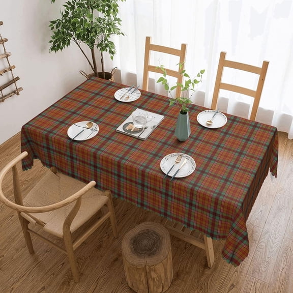 Rectangle Table Cloth, Clan McCall Tartan Resistant Washable Tablecloth Decorative Table Cover for Dining, Indoor and Outdoor