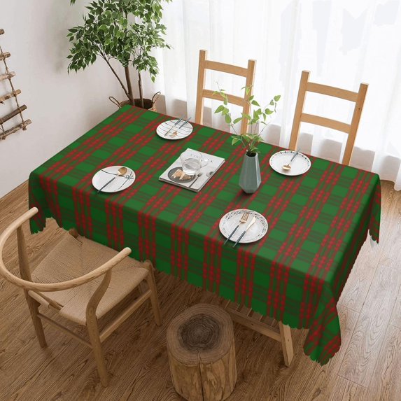 Rectangle Table Cloth, Clan Menzies Tartan Resistant Washable Tablecloth Decorative Table Cover for Dining, Indoor and Outdoor