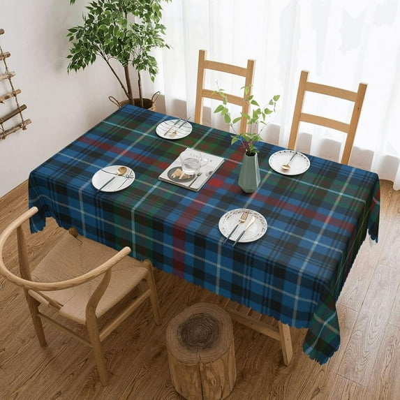 Rectangle Table Cloth, Classic Clan Macdonald Tartan Plaid Resistant Washable Tablecloth Decorative Table Cover for Dining, Indoor and Outdoor