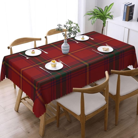 Rectangle Table Cloth, County Galway Irish Tartan Resistant Washable Tablecloth Decorative Table Cover for Dining, Indoor and Outdoor