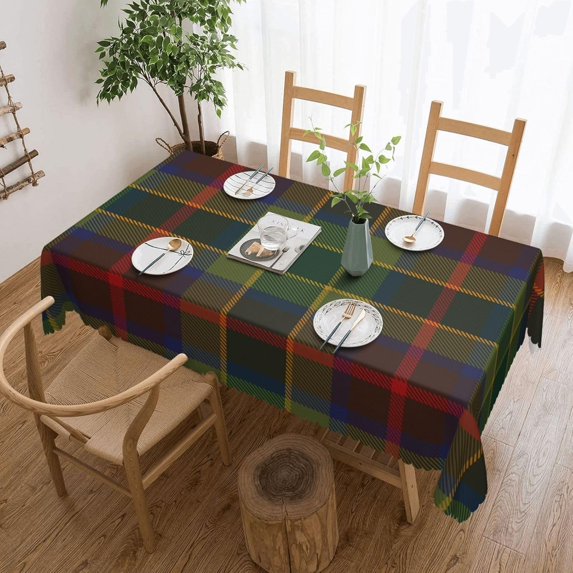 Rectangle Table Cloth, County Waterford Irish Tartan Resistant Washable Tablecloth Decorative Table Cover for Dining, Indoor and Outdoor