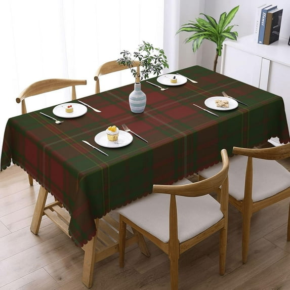 Rectangle Table Cloth, Hayes Clan Tartan Plaid Resistant Washable Tablecloth Decorative Table Cover for Dining, Indoor and Outdoor