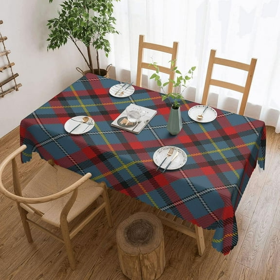Rectangle Table Cloth, Irish Clan Macnamara McNamara Tartan Plaid Resistant Washable Tablecloth Decorative Table Cover for Dining, Indoor and Outdoor