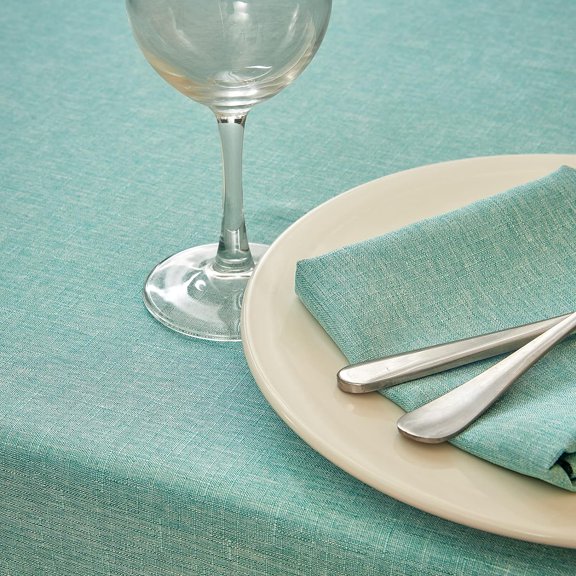 Rectangle Table Cloth Linen Farmhouse Tablecloth Waterproof Anti-Shrink Soft and Wrinkle Resistant Decorative Fabric Table Cover for Kitchen (Flaxen, 52" x 70" (4-6 Seats))