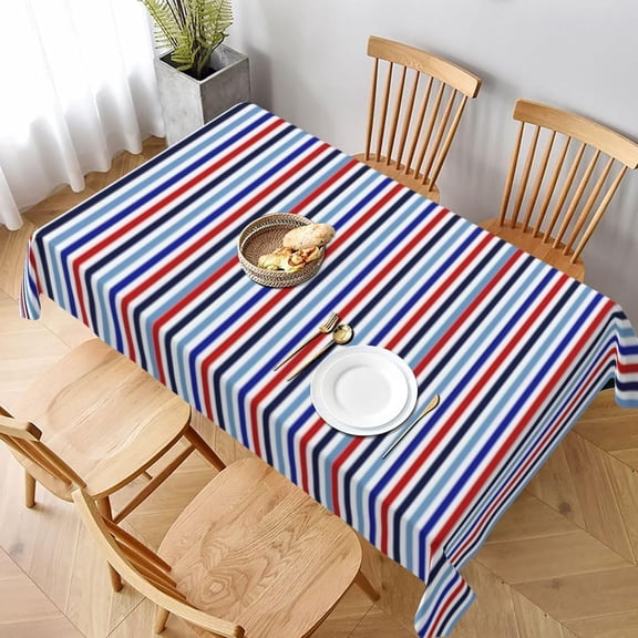 Rectangle Table Cloth, Nautical Colours Themed Tablecloth Washable Oblong Table Covers Decorative for Kitchen & Table Linens 60" x 102"