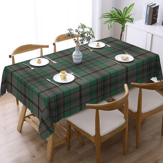 Rectangle Table Cloth, Old Scotsman Clan Craig Tartan Resistant Washable Tablecloth Decorative Table Cover for Dining, Indoor and Outdoor