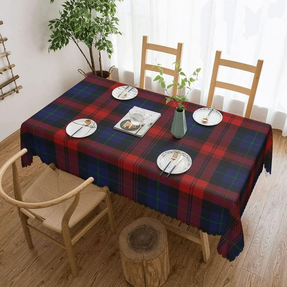 Rectangle Table Cloth, Old Scottish Clan MacLachlan Tartan Plaid Resistant Washable Tablecloth Decorative Table Cover for Dining, Indoor and Outdoor