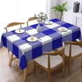 thumbnail image 1 of Rectangle Table Cloth, Royal Blue and White Check Plaid Resistant Washable Tablecloth Decorative Table Cover for Dining, Indoor and Outdoor, 1 of 6