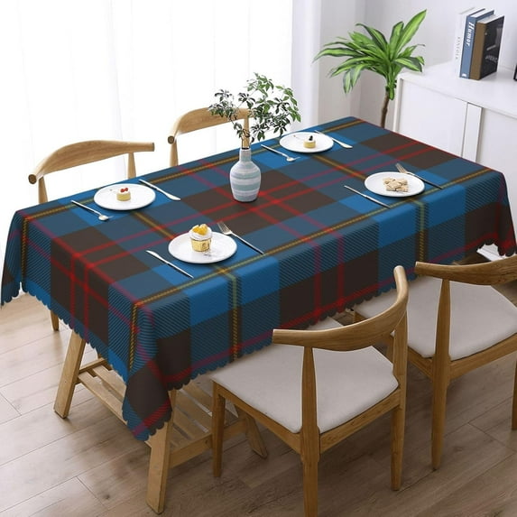 Rectangle Table Cloth, Scottish Cameron Hunting Plaid Tartan Resistant Washable Tablecloth Decorative Table Cover for Dining, Indoor and Outdoor