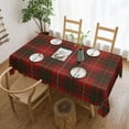 thumbnail image 1 of Rectangle Table Cloth, Scottish Clan Bruce Red Green Tartan Resistant Washable Tablecloth Decorative Table Cover for Dining, Indoor and Outdoor, 1 of 6