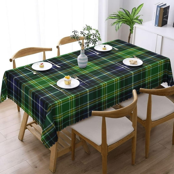 Rectangle Table Cloth, Scottish Clan MacKellar Tartan Plaid Resistant Washable Tablecloth Decorative Table Cover for Dining, Indoor and Outdoor