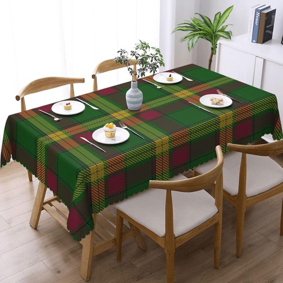 Rectangle Table Cloth, Scottish Clan MacMillan Tartan Resistant Washable Tablecloth Decorative Table Cover for Dining, Indoor and Outdoor