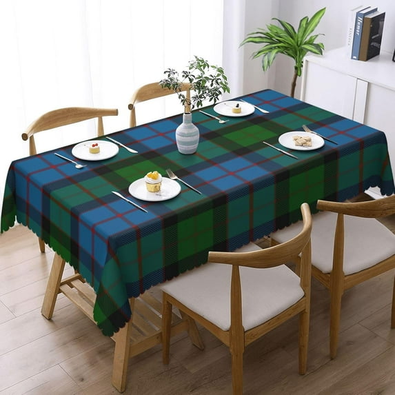 Rectangle Table Cloth, Scottish Clan MacWilliam Tartan Plaid Resistant Washable Tablecloth Decorative Table Cover for Dining, Indoor and Outdoor