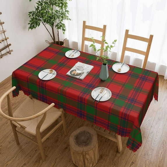 Rectangle Table Cloth, Scottish Clan Maccoll Tartan Plaid Resistant Washable Tablecloth Decorative Table Cover for Dining, Indoor and Outdoor