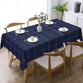 thumbnail image 1 of Rectangle Table Cloth, Scottish Clan Navy US Edzell Tartan Plaid Resistant Washable Tablecloth Decorative Table Cover for Dining, Indoor and Outdoor, 1 of 6