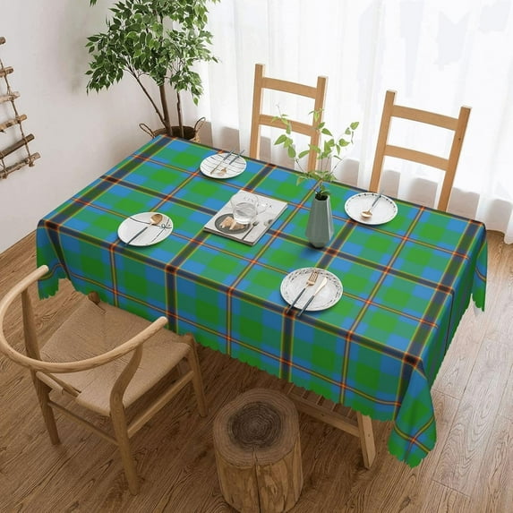 Rectangle Table Cloth, Scottish Clan Snodgrass Tartan Plaid Resistant Washable Tablecloth Decorative Table Cover for Dining, Indoor and Outdoor