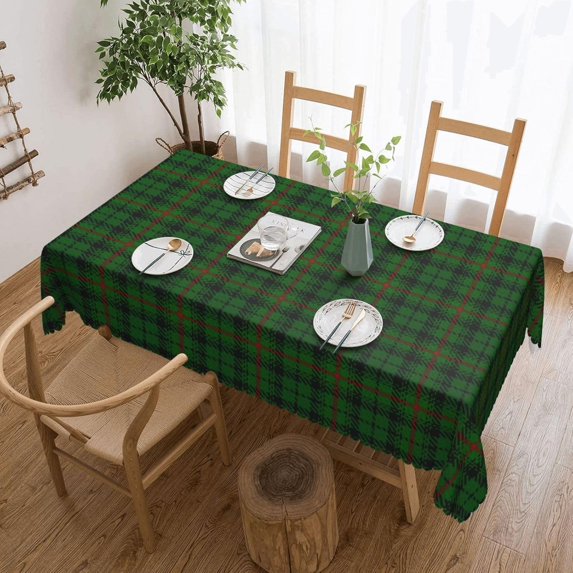 Rectangle Table Cloth, Scottish Clan Urquhart Tartan Resistant Washable Tablecloth Decorative Table Cover for Dining, Indoor and Outdoor