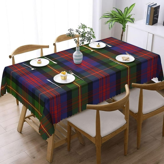 Rectangle Table Cloth, Scottish MacLennan Plaid Tartan Resistant Washable Tablecloth Decorative Table Cover for Dining, Indoor and Outdoor