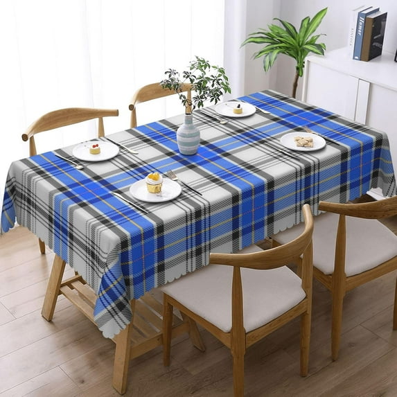 Rectangle Table Cloth, Taste of Scotland Clan Hannay Tartan Plaid Resistant Washable Tablecloth Decorative Table Cover for Dining, Indoor and Outdoor