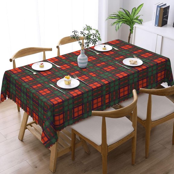 Rectangle Table Cloth, Walker Clan Plaid Scottish Kilt Tartan Resistant Washable Tablecloth Decorative Table Cover for Dining, Indoor and Outdoor