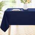 thumbnail image 1 of Rectangle Table Cloth, Waterproof Anti-Scratch Polyester Tablecloth, Decorative Washable Fabric Table Cover for Dining, Buffet, Parties and Outdoor, 60x84, Navy, 1 of 6