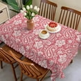 thumbnail image 1 of Rectangle Table Cloth, Waterproof Heavy Duty Vinyl Tablecloths, Wipeable Washable Table Cover Floral Rustic Seasonal Table Cover for Party Picnic Dinner Decor (Boho, 60" X 120"), 1 of 7
