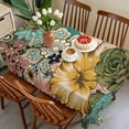 thumbnail image 1 of Rectangle Table Cloth, Waterproof Heavy Duty Vinyl Tablecloths, Wipeable Washable Table Cover Floral Rustic Seasonal Table Cover for Party Picnic Dinner Decor (Boho, 60" X 120"), 1 of 7
