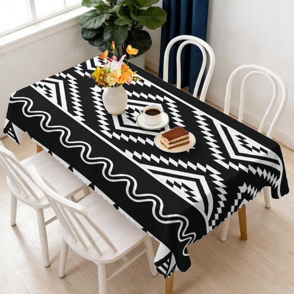 Rectangle Table Cloth, Waterproof Heavy Duty Vinyl Tablecloths, Wipeable Washable Table Cover Floral Rustic Seasonal Table Cover for Party Picnic Dinner Decor (Boho, 60" X 84")